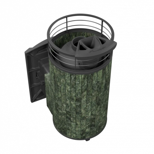 Печь для бани Прометалл Атмосфера XL ламель-сетка Змеевик без облицовки тоннеля