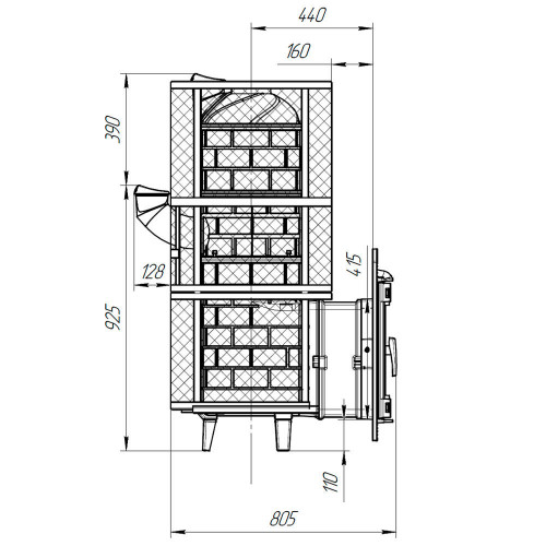 Печь для бани Прометалл Атмосфера XXL сетка нержавейка