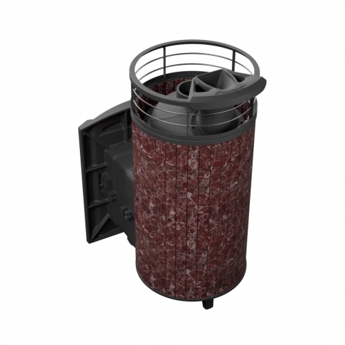 Печь для бани Прометалл Атмосфера XL ламель-сетка Россо Леванто без облицовки тоннеля