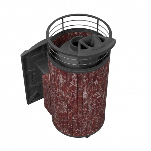 Печь для бани Прометалл Атмосфера XL ламель-сетка Россо Леванто без облицовки тоннеля