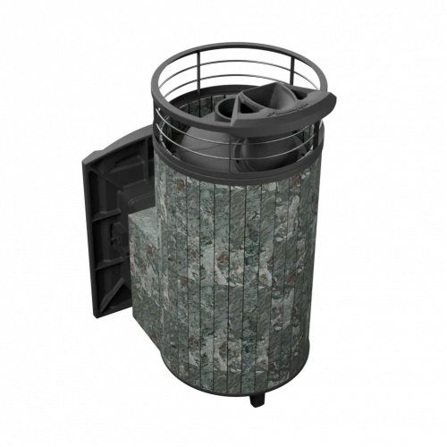 Печь для бани Прометалл Атмосфера XL ламель-сетка Жадеит без облицовки тоннеля