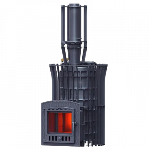 Печь для бани Технолит Авангард ЗК 40 (П2) Ураган в сетке Тюльпан