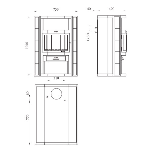 Печь-камин Мета-Бел Печора Аква