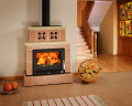 Керамическая печь-камин ABX VALENCIE, с кафельным цоколем