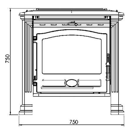 Печь-камин Plamen TENA Termo, эмалированная