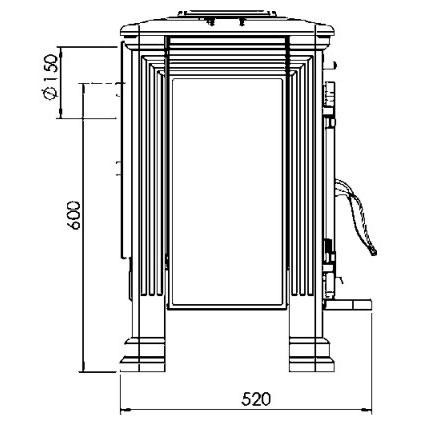 Печь-камин Plamen TENA Termo, эмалированная