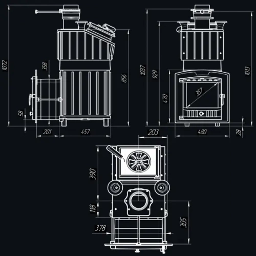 Печь для бани Технолит Гроза 24 (П2)