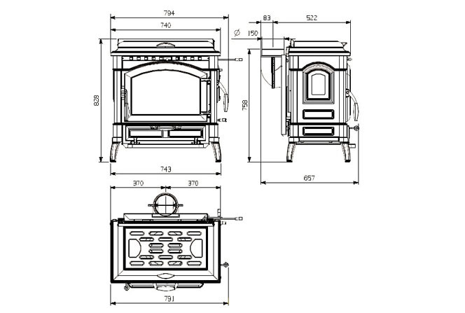 Печь-камин La Nordica Isotta Con Cerchi Evo