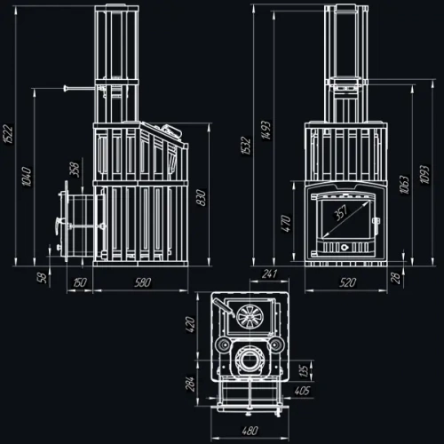 Печь для бани Технолит Гроза 18 (П2) Ураган