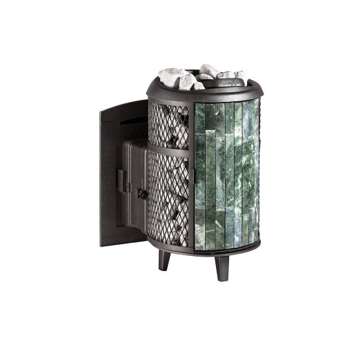 Печь для бани Прометалл Атмосфера L с комбинированной облицовкой сетка-ламель Змеевик наборный