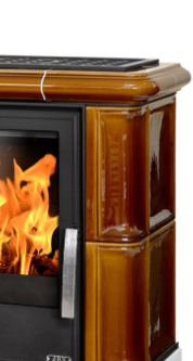 Керамическая печь-камин ABX BAVARIA EXclusive, кафельный цоколь - вставка Orion