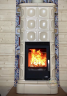 Керамическая печь-камин ABX KALEDONIE KPI (6,9 кВт в воду) - вставка КОМБО